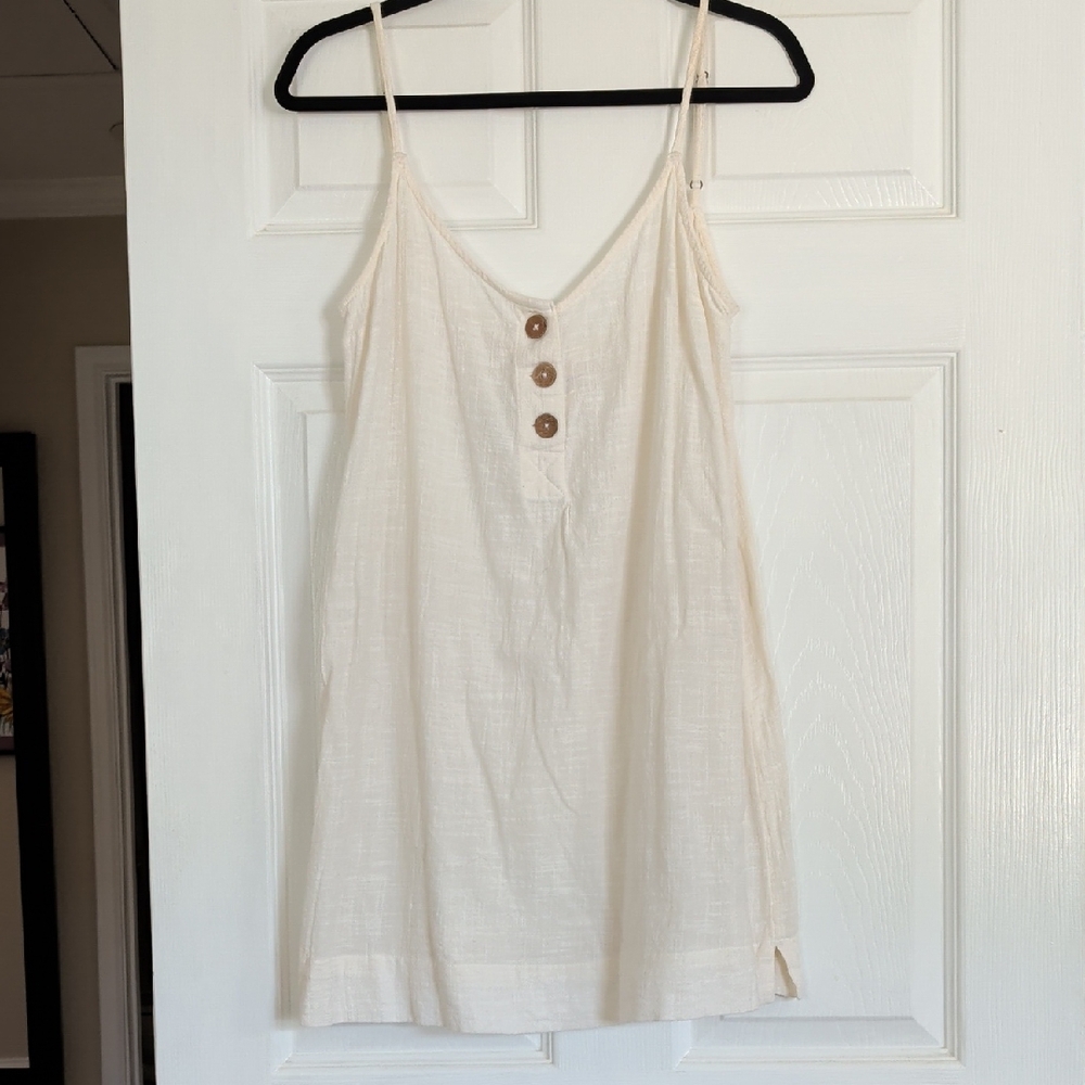 Rip Curl White Textured Swim Cover-up